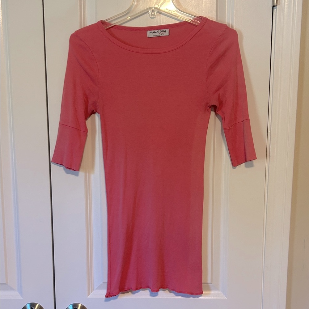 Michael Stars coral pink tee shirt XS/S